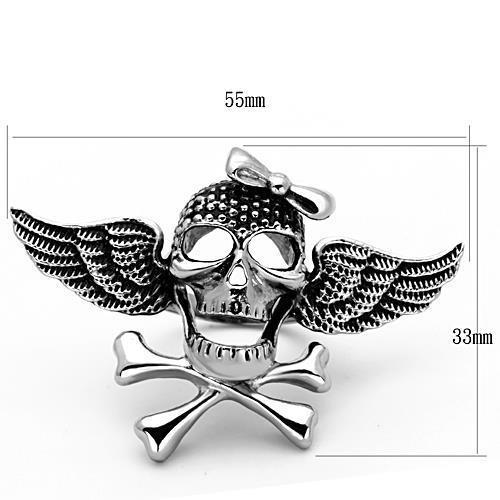 TK1314 - High polished (no plating) Stainless Steel Ring with Epoxy  in Jet - Joyeria Lady