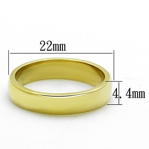 TK1375G IP Gold(Ion Plating) Stainless Steel Ring with No Stone in No Stone - Joyeria Lady