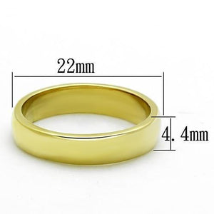TK1375G IP Gold(Ion Plating) Stainless Steel Ring with No Stone in No Stone