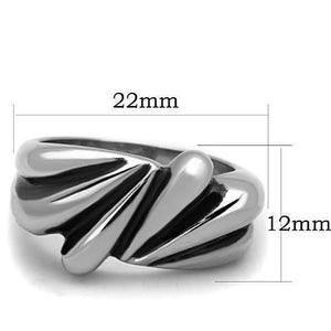 TK1520 - High polished (no plating) Stainless Steel Ring with No Stone