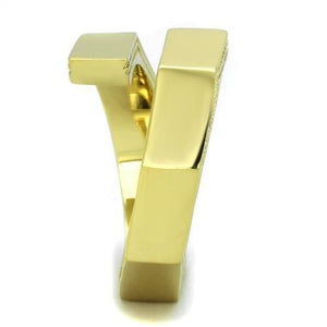 TK1629 - IP Gold(Ion Plating) Stainless Steel Ring with No Stone