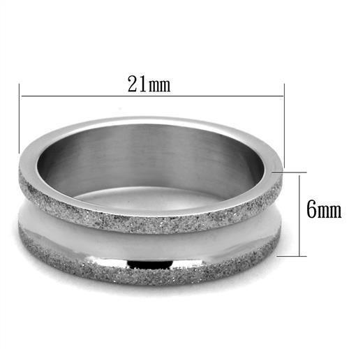 TK1666 - High polished (no plating) Stainless Steel Ring with No Stone - Joyeria Lady