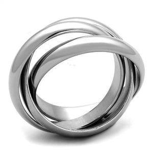 TK1669 - High polished (no plating) Stainless Steel Ring with No Stone