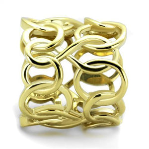 TK1882 - IP Gold(Ion Plating) Stainless Steel Ring with No Stone