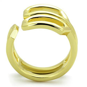 TK1884 - IP Gold(Ion Plating) Stainless Steel Ring with No Stone