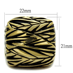 TK2370 Two-Tone IP Gold (Ion Plating) Stainless Steel Ring with Epoxy in Jet