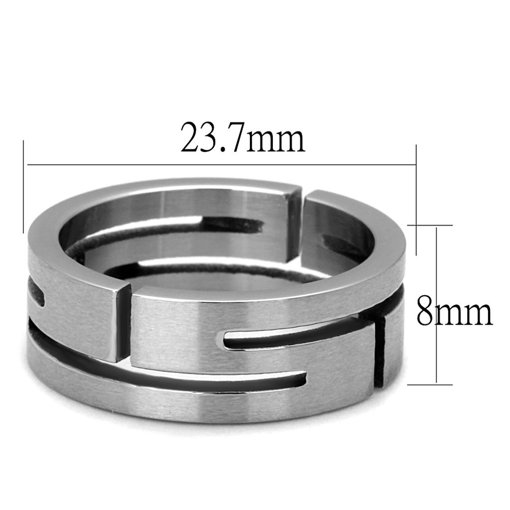 TK2393 High polished (no plating) Stainless Steel Ring with No Stone in No Stone - Joyeria Lady