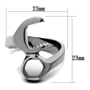 TK2396 High polished (no plating) Stainless Steel Ring with No Stone in No Stone