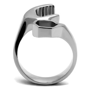 TK2396 High polished (no plating) Stainless Steel Ring with No Stone in No Stone