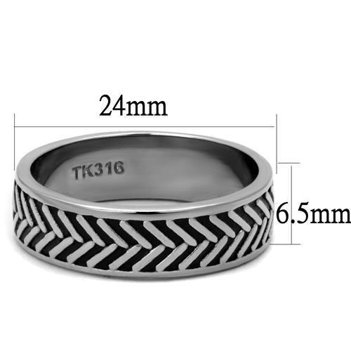 TK2899 High polished (no plating) Stainless Steel Ring with No Stone in No Stone - Joyeria Lady