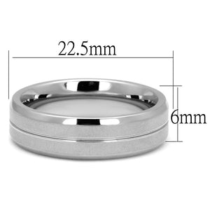 TK2917 High polished (no plating) Stainless Steel Ring with No Stone in No Stone
