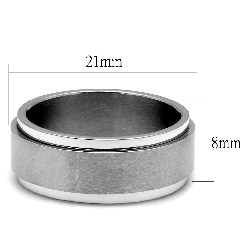 TK2919 High polished (no plating) Stainless Steel Ring with No Stone in No Stone - Joyeria Lady