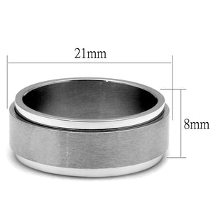 TK2919 High polished (no plating) Stainless Steel Ring with No Stone in No Stone