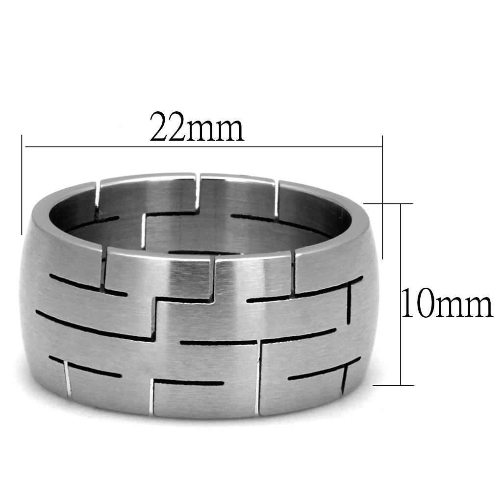 TK2920 High polished (no plating) Stainless Steel Ring with No Stone in No Stone - Joyeria Lady