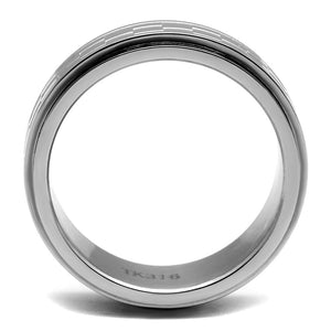 TK2942 High polished (no plating) Stainless Steel Ring with No Stone in No Stone