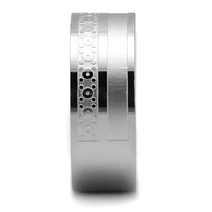 TK2944 High polished (no plating) Stainless Steel Ring with No Stone in No Stone