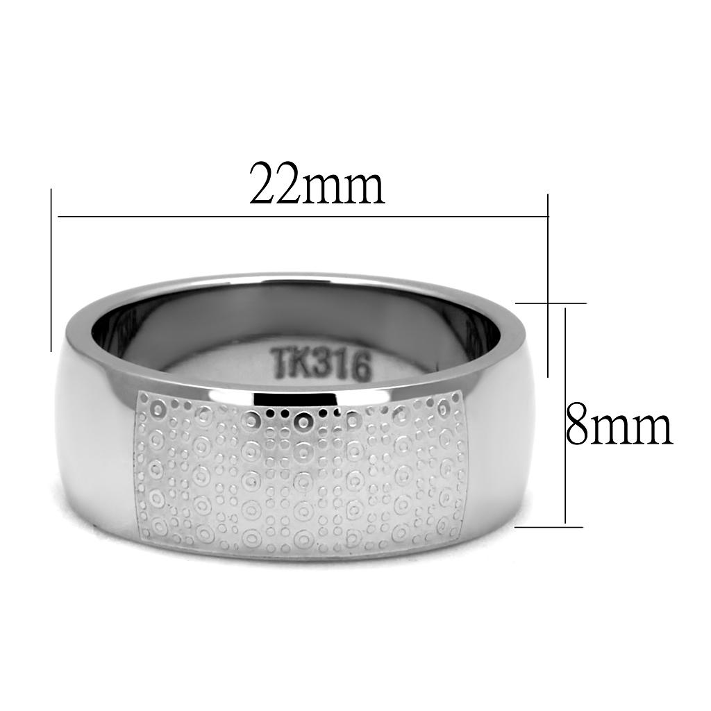 TK2945 High polished (no plating) Stainless Steel Ring with No Stone in No Stone - Joyeria Lady