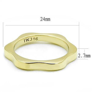 TK3033 - IP Gold(Ion Plating) Stainless Steel Ring with No Stone
