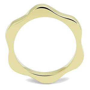 TK3033 - IP Gold(Ion Plating) Stainless Steel Ring with No Stone