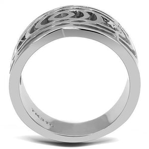 TK3039 - High polished (no plating) Stainless Steel Ring with No Stone