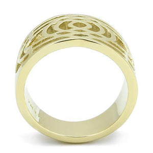 TK3119 - IP Gold(Ion Plating) Stainless Steel Ring with No Stone