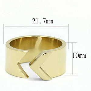 TK3120 - IP Gold(Ion Plating) Stainless Steel Ring with No Stone