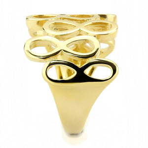 TK3569 - IP Gold(Ion Plating) Stainless Steel Ring with No Stone