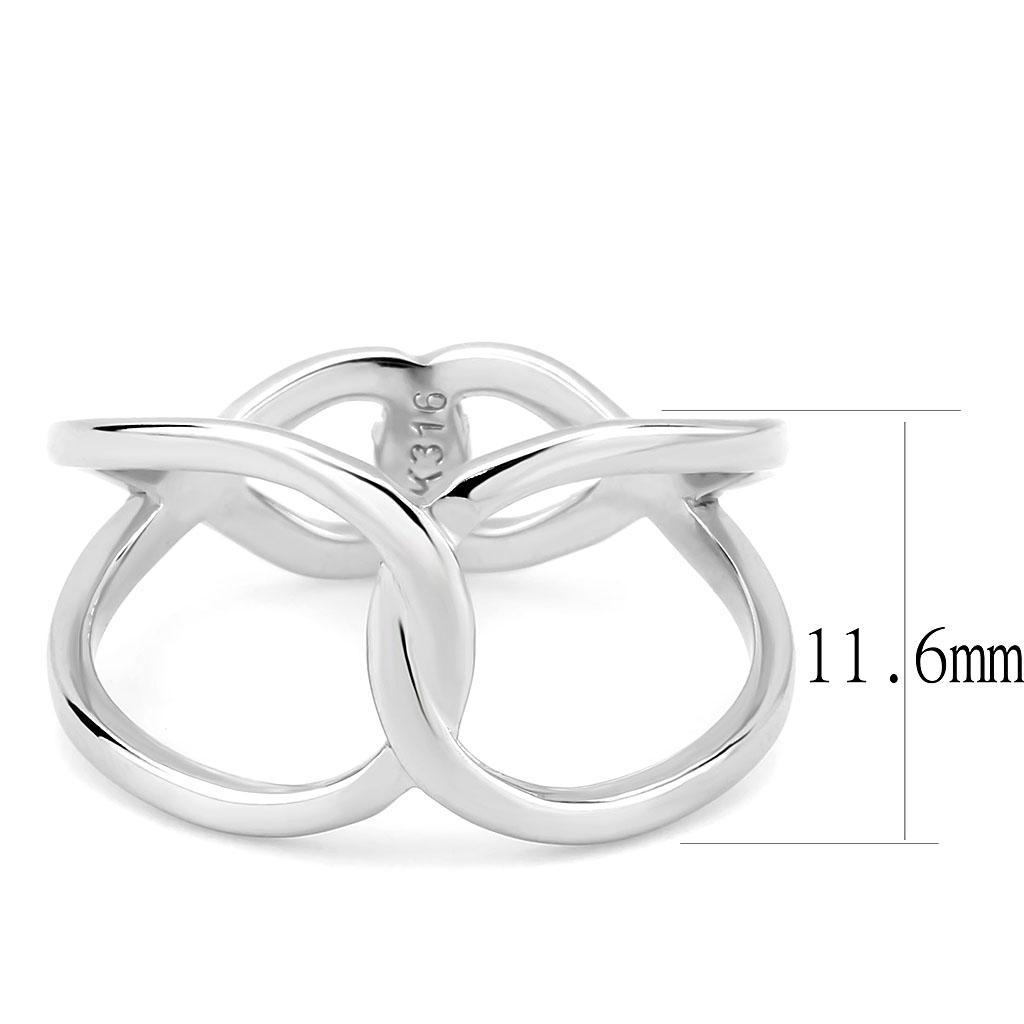 TK3585 - No Plating Stainless Steel Ring with No Stone - Joyeria Lady