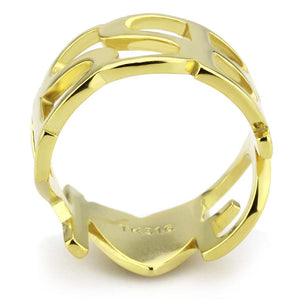 TK3640 - IP Gold(Ion Plating) Stainless Steel Ring with No Stone