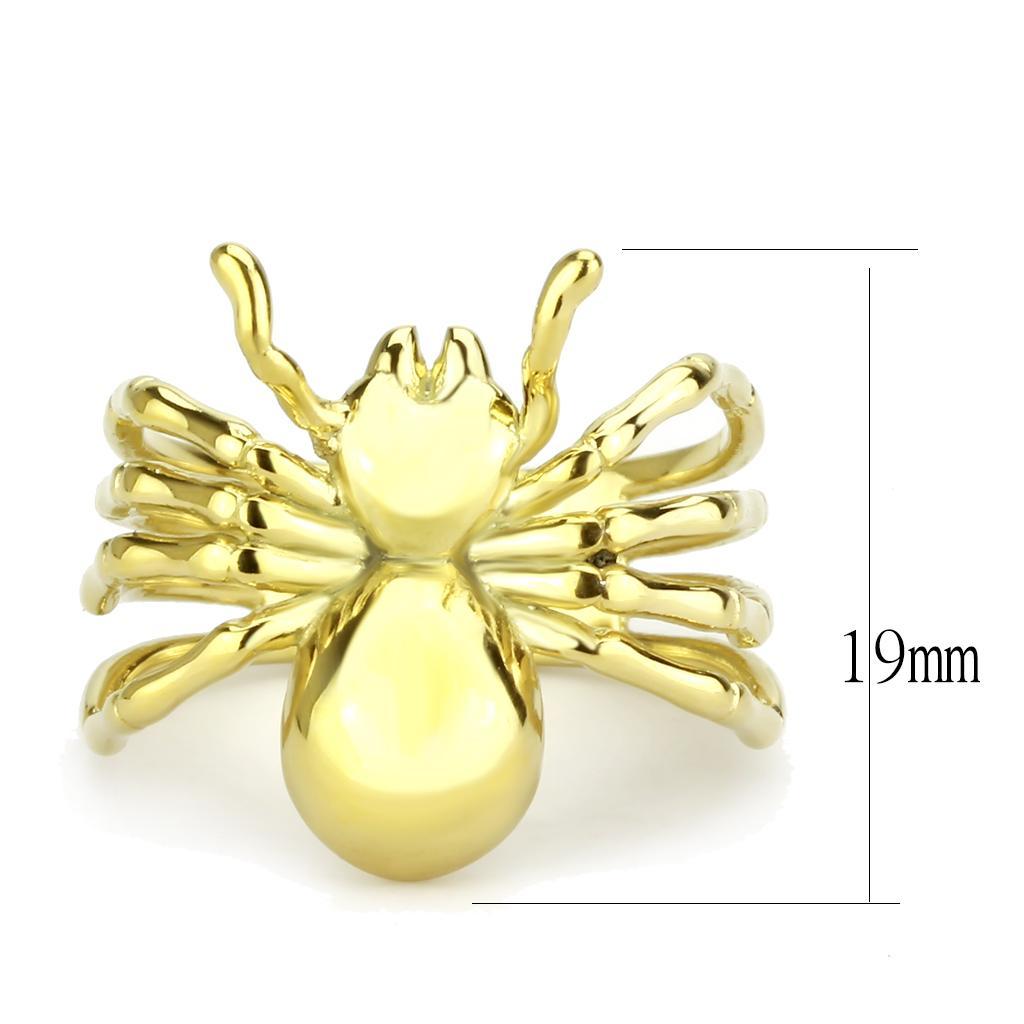 TK3718 - IP Gold(Ion Plating) Stainless Steel Ring with No Stone - Joyeria Lady