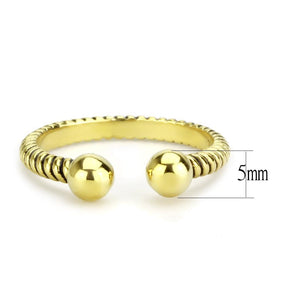 TK3719 - IP Gold(Ion Plating) Stainless Steel Ring with No Stone
