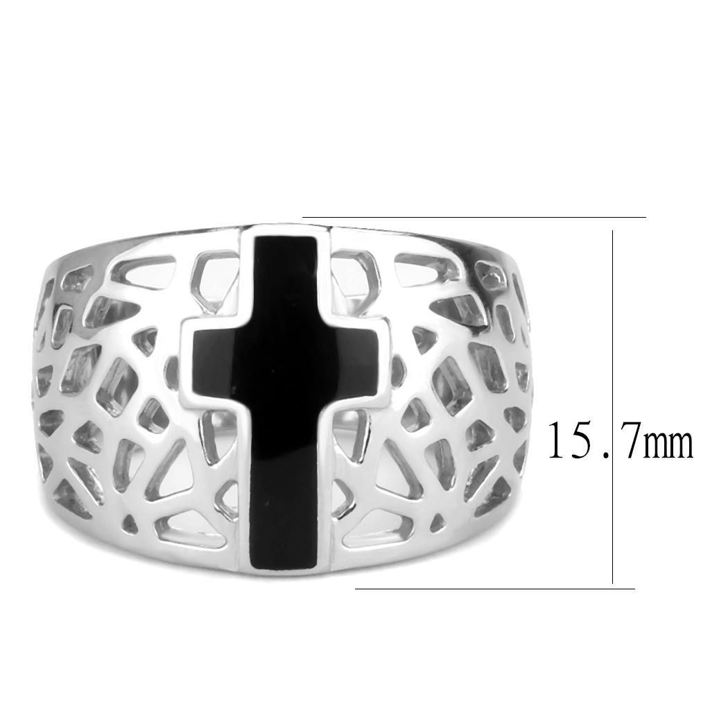 TK3720 - High polished (no plating) Stainless Steel Ring with No Stone - Joyeria Lady