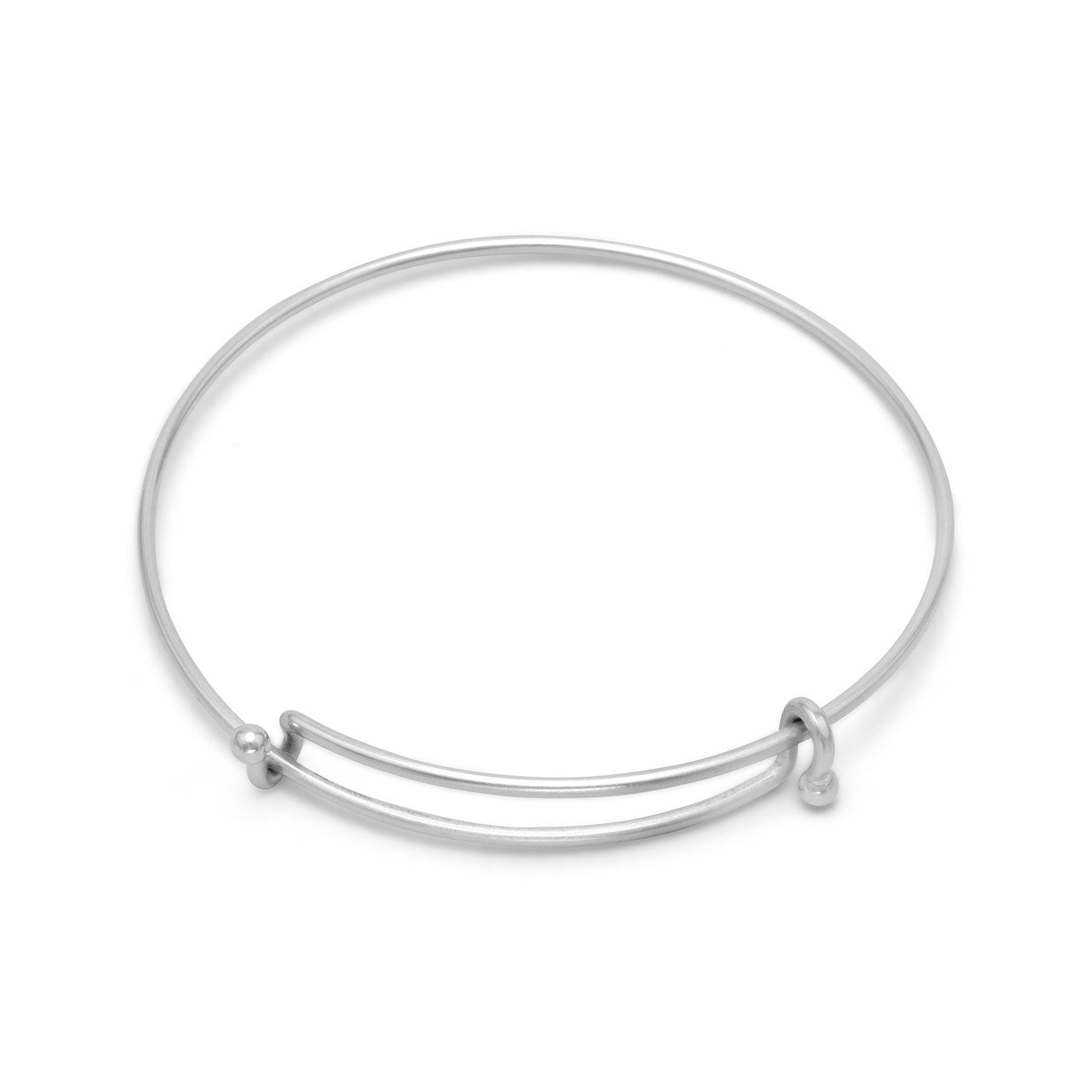 Silver Tone Expandable Wire Fashion Bangle - Joyeria Lady