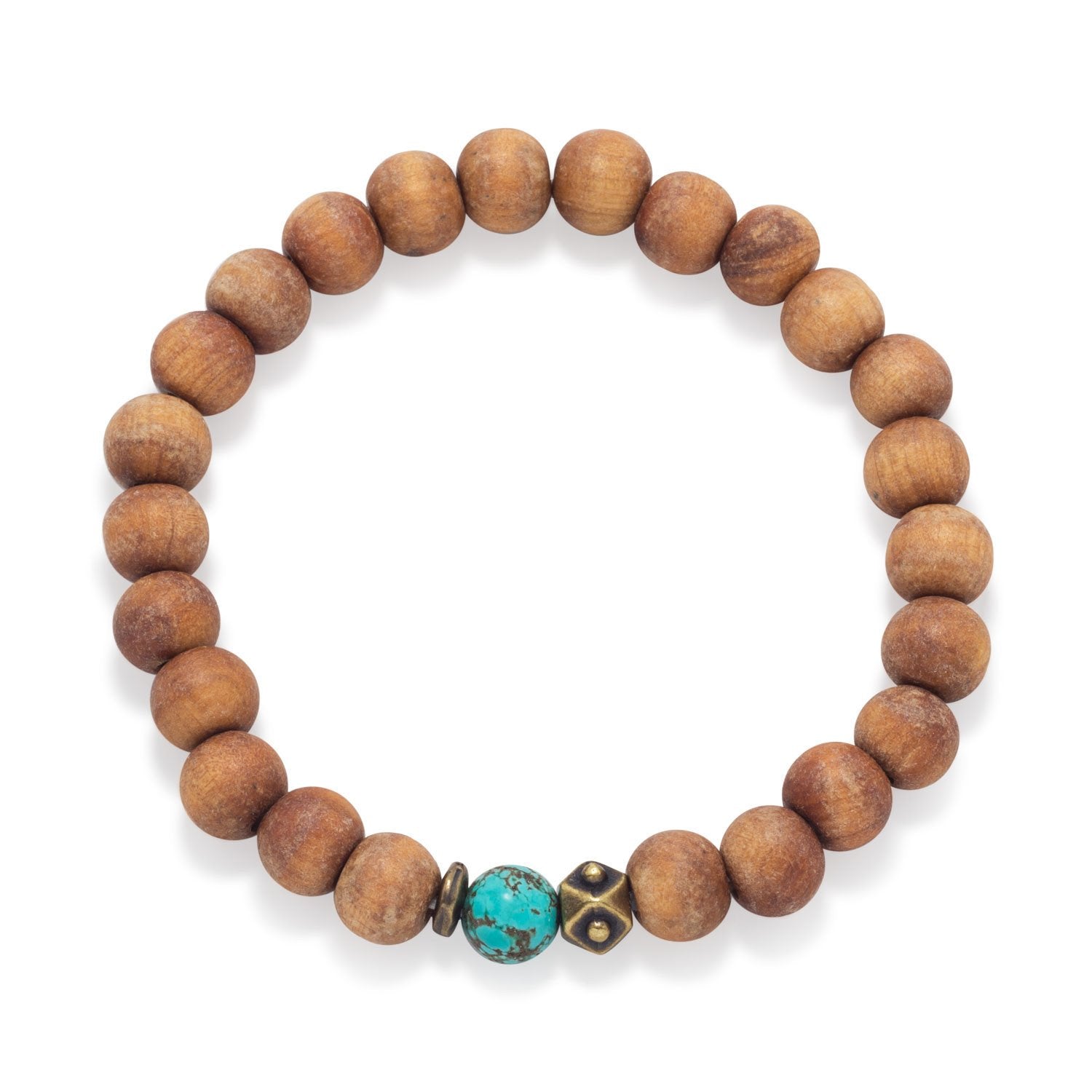 Wood Bead Fashion Stretch Bracelet - Joyeria Lady