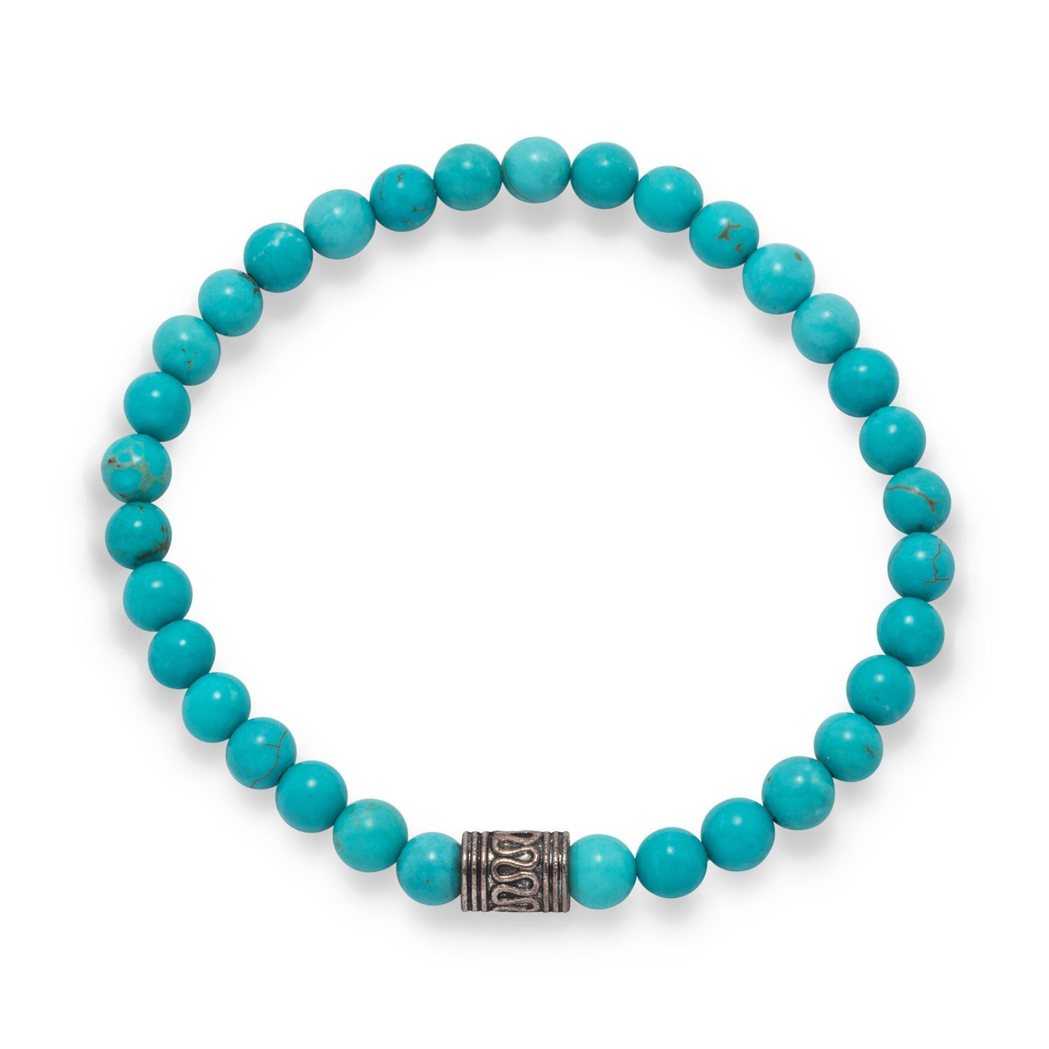 Blue Magnesite Fashion Stretch Bracelet - Joyeria Lady