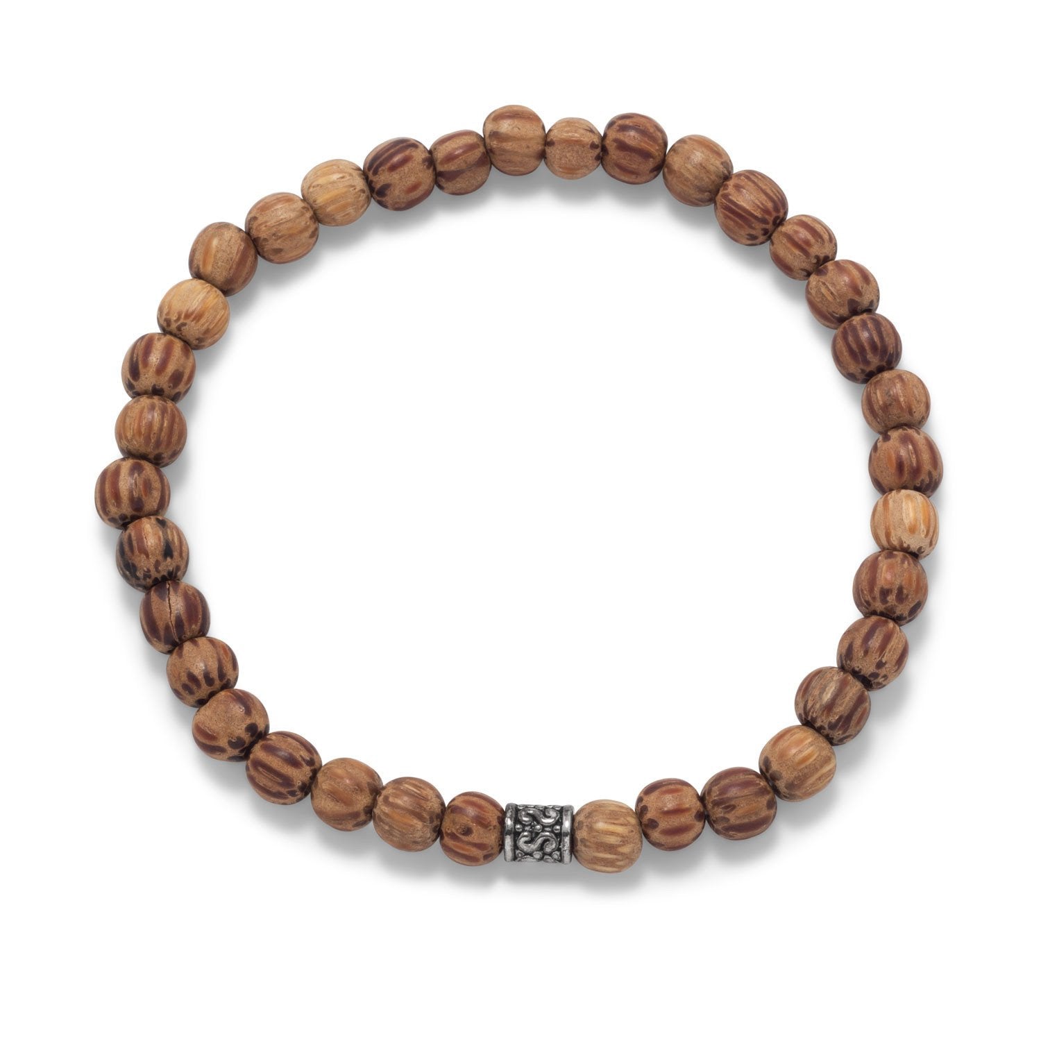 Palmwood Bead Fashion Stretch Bracelet - Joyeria Lady