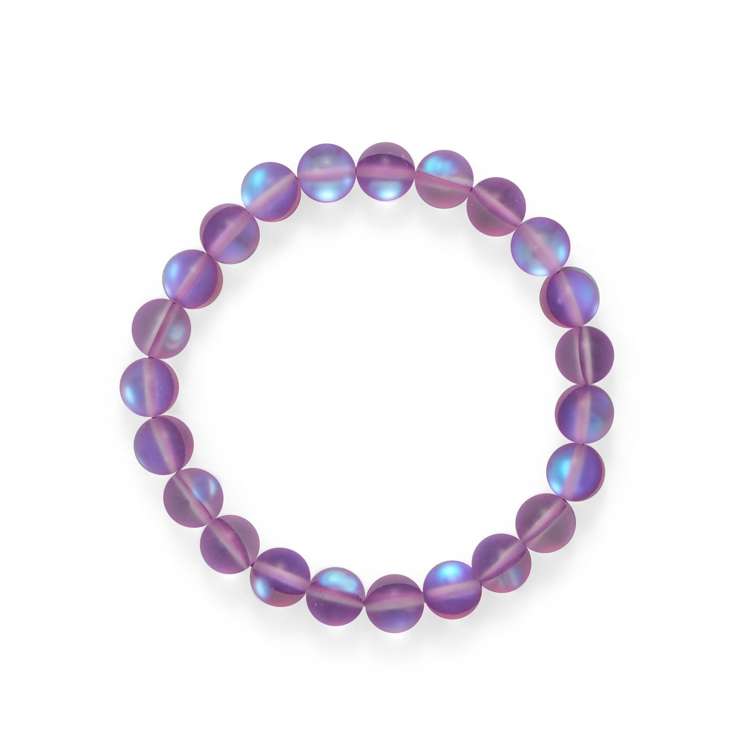 Fun! Orchid Color Stretch Glass Bracelet - Joyeria Lady