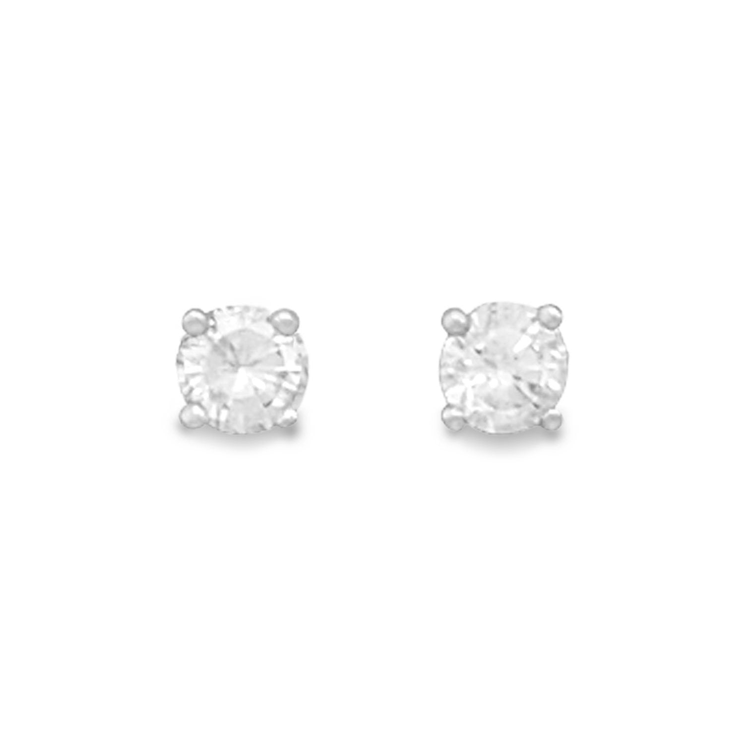 April Birthstone Stud Earrings - Joyeria Lady