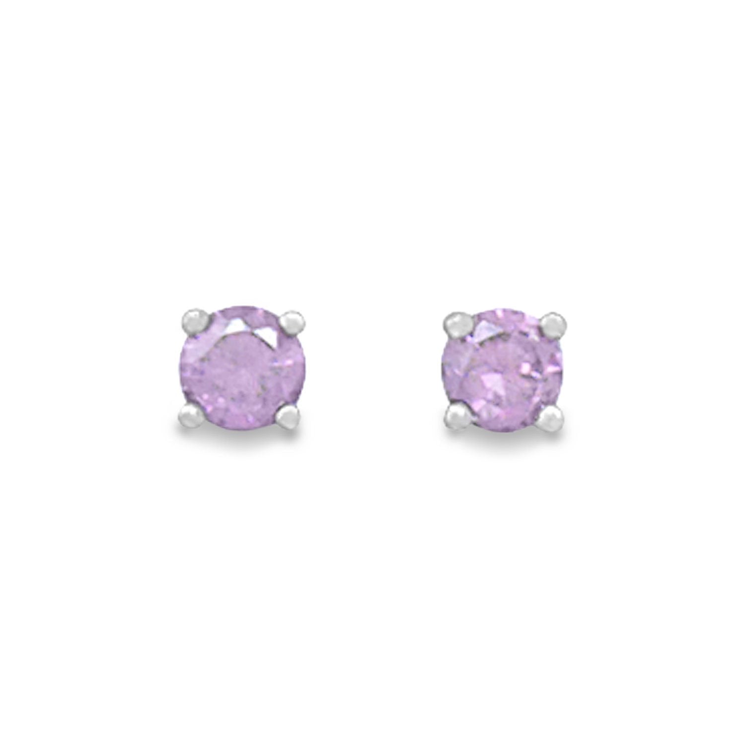 February Birthstone Stud Earrings - Joyeria Lady