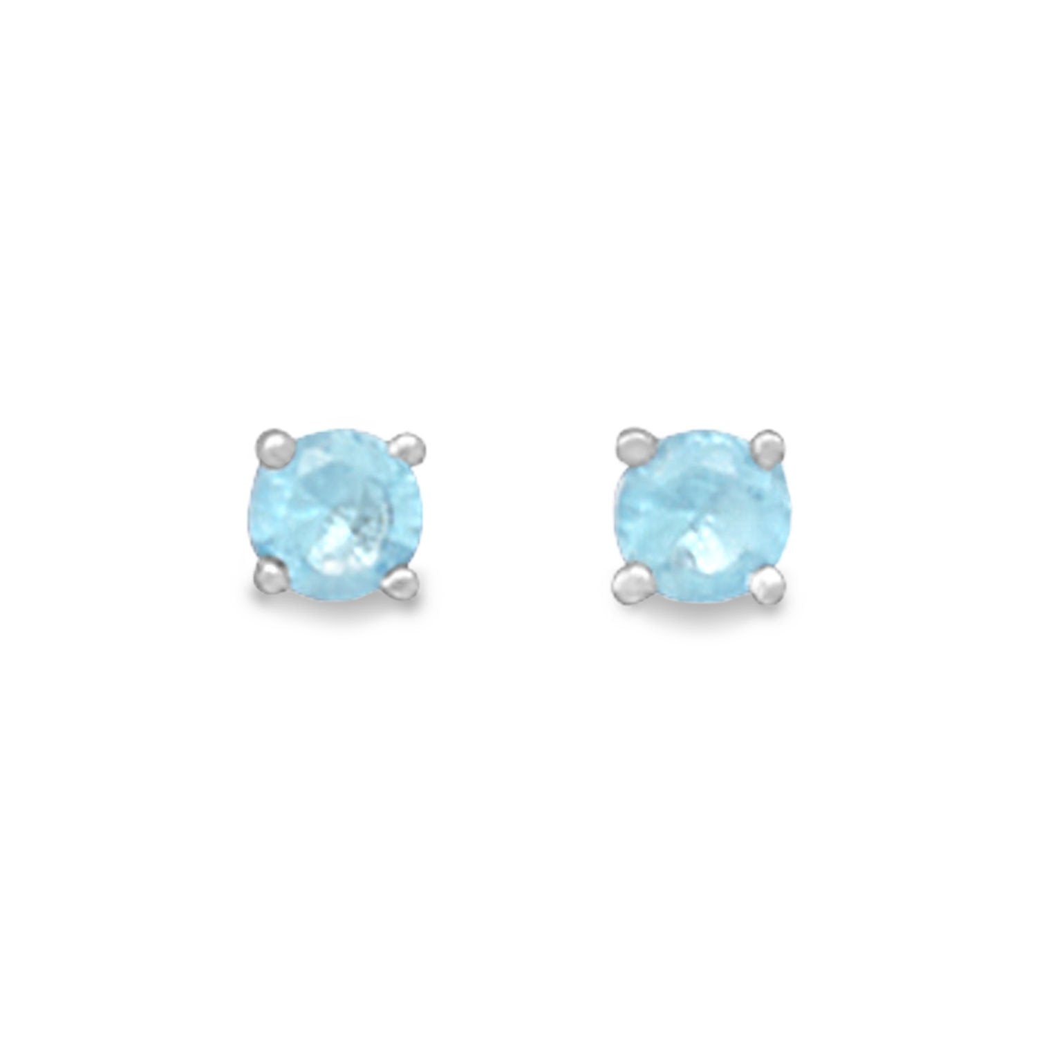 March Birthstone Stud Earrings - Joyeria Lady