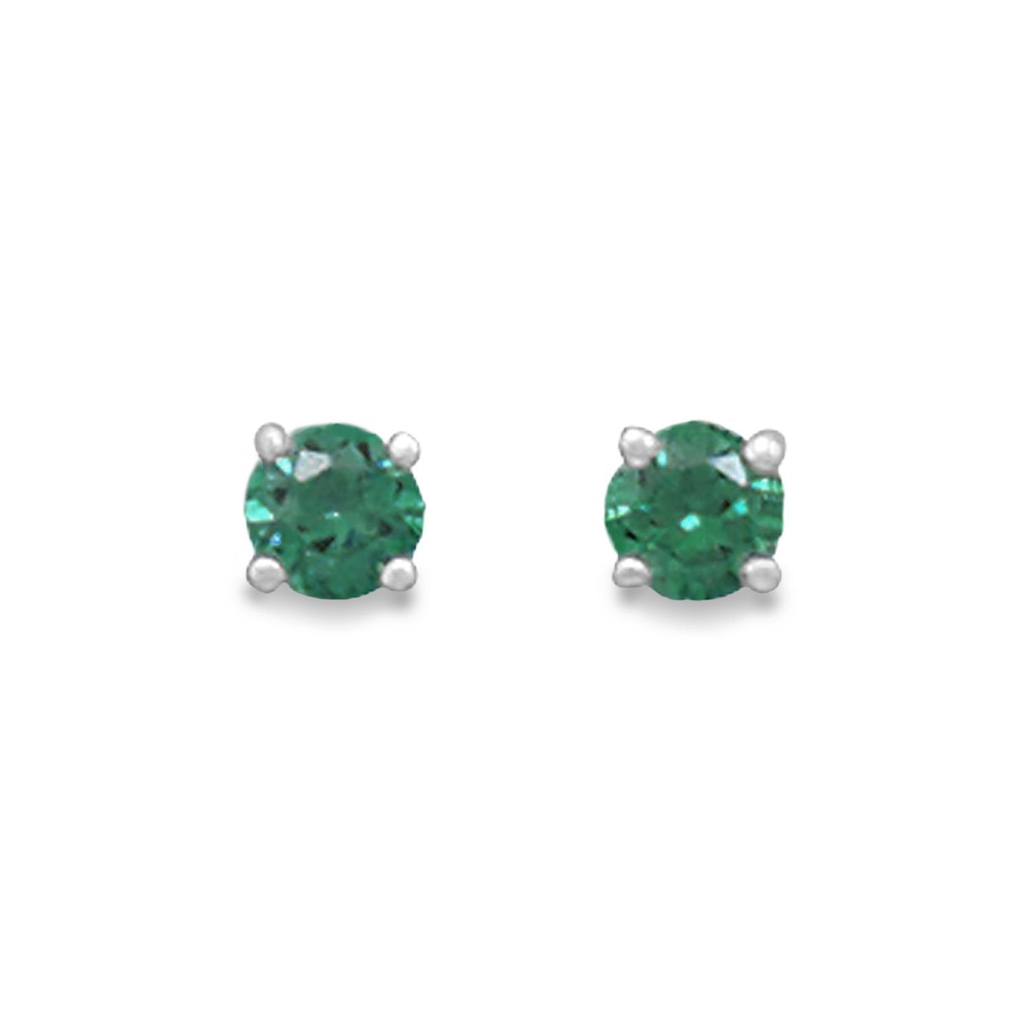 May Birthstone Stud Earrings - Joyeria Lady