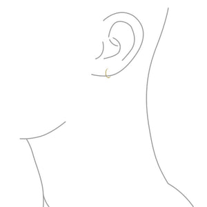 Lightweight 14K Gold Ear Hoop Helix Cartilage Conch Daith Earring