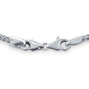 Foxtail Chain Starter Charm European Beads Bracelet Sterling Silver