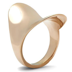 GL207 IP Rose Gold(Ion Plating) Brass Ring with No Stone in No Stone