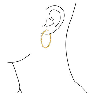 Solitaire Cubic Zirconia Statement Hoop Earrings of Sterling Silver