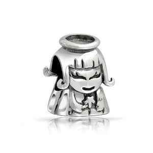 Guardian Angel Inspirational Bead Charm 925 Sterling Silver