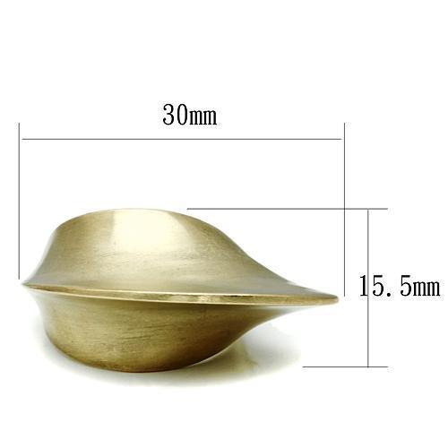 LO2539 Gold & Brush Brass Ring with No Stone in No Stone - Joyeria Lady