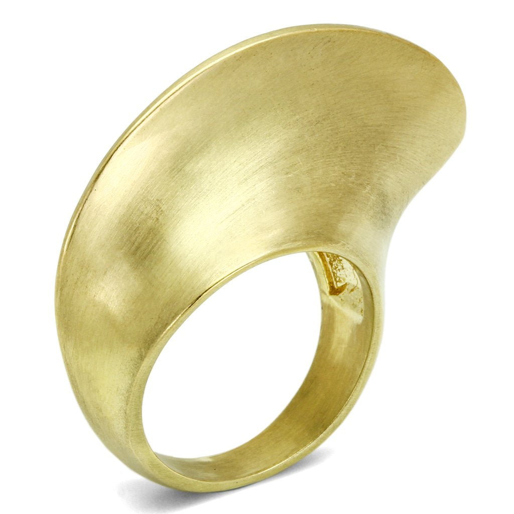 LO2539 Gold & Brush Brass Ring with No Stone in No Stone - Joyeria Lady