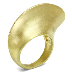 LO2539 Gold & Brush Brass Ring with No Stone in No Stone - Joyeria Lady