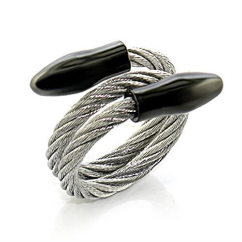 LO396 -  Stainless Steel Ring with No Stone - Joyeria Lady